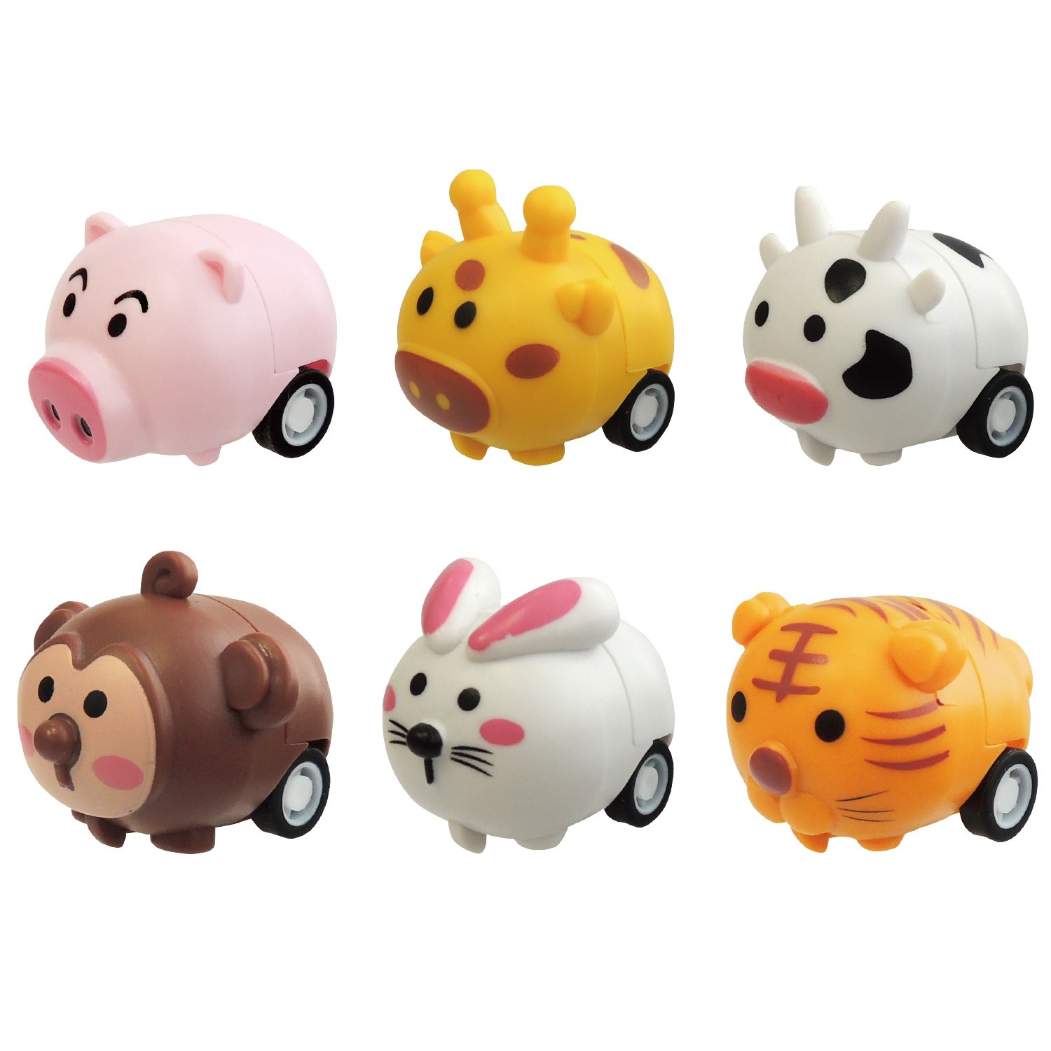 DIEREN MET PULLBACK MOTOR 6 ASSORTI Kinderverrassingen