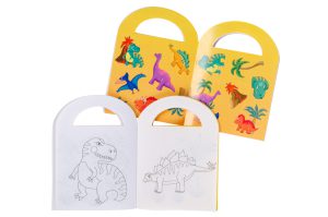MINI KLEURBOEKJES DINOSAURUS MET STICKERVEL