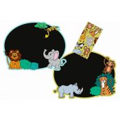 KRIJTBORD WILDE DIEREN MET KRIJTJES