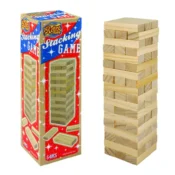 Stapeltoren - Torenspel - 54-delig - mini - Reiseditie - houten speelgoed