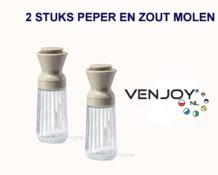 2 STUKS Peper en Zoutmolen - Hema 18 cm - glas met kunststof