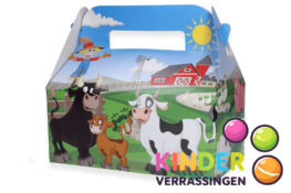 24 stuks Menubox BOERDERIJ - NEW - Traktatiedoos - SMULBOX 22 x 11,5 x 10 cm