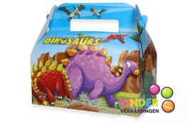 24 stuks Menubox DINOSAURUS - NEW - Traktatiedoos - SMULBOX 22 x 11,5 x 10 cm