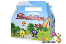 24 stuks Menubox SMILE - NEW - Traktatiedoos - SMULBOX 22 x 11,5 x 10 cm