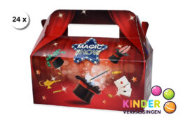 24 stuks Menubox MAGIC - GOOCHELEN - NEW - Traktatiedoos - SMULBOX 22 x 11,5 x 10 cm
